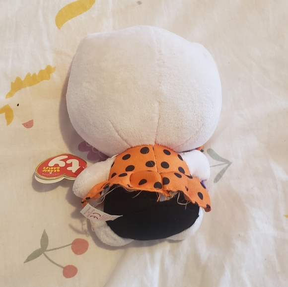 Collectible Hello Kitty Halloween TY doll orange & black polka dot dress 🎃 - Picture 6 of 6